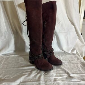 Freebird Dark Brown Over the Knee Boots